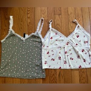 Lace trim tank top bundle